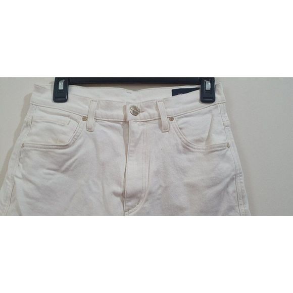 Goldsign Women's Cream Benefit High Rise Relaxed Straight Jeans Size 26 - Picture 6 of 16